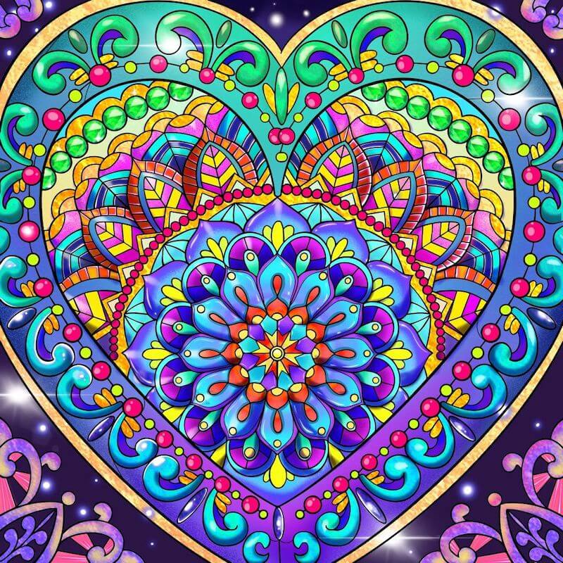 Mandala hjärta